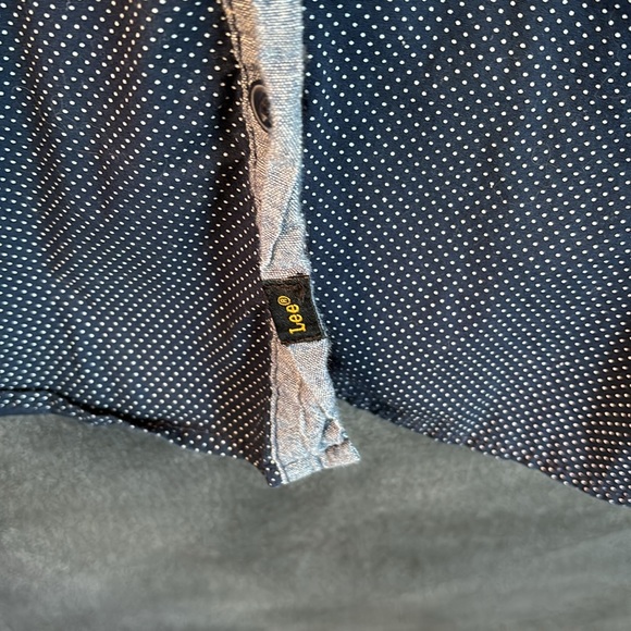 Lee short sleeve shirt navy with small white dots. Classic clean lines. Vintage - Picture 3 of 4